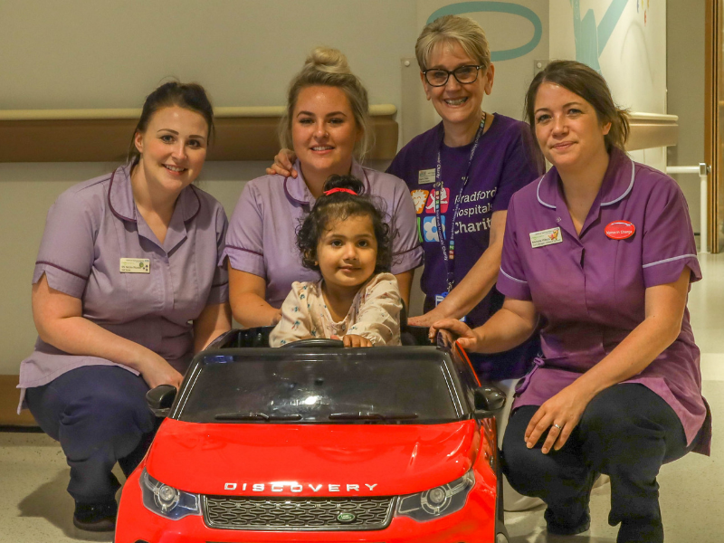 Bradford Hospital accelerates care on children's ward with mini Land Rover gift