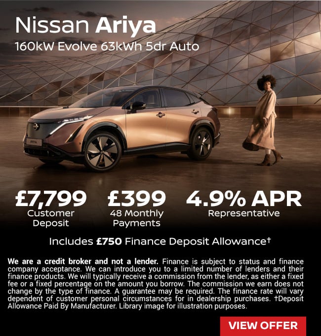 nissan ariya pcp deals