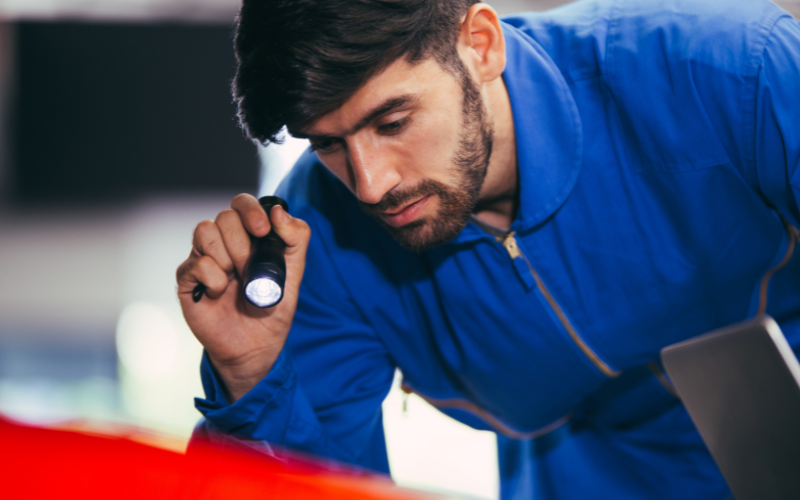 Technician performing a summer check