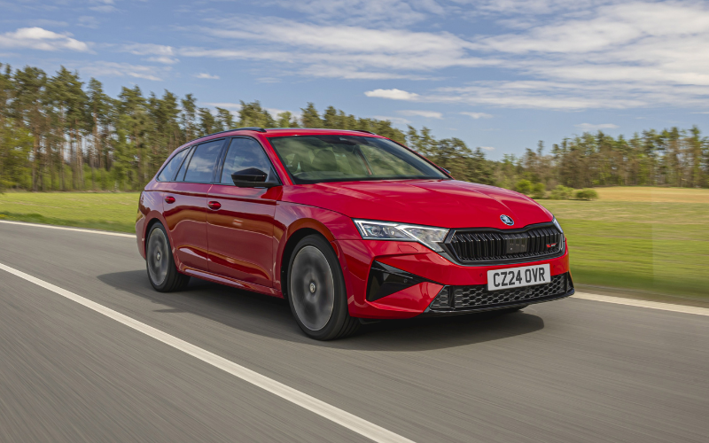 Exterior view of the new Skoda Octavia vRS