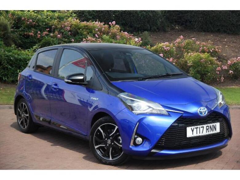 Buy Online Toyota Yaris 1.5 Hybrid Blue Bi-tone 5dr CVT [Nav] Hybrid ...